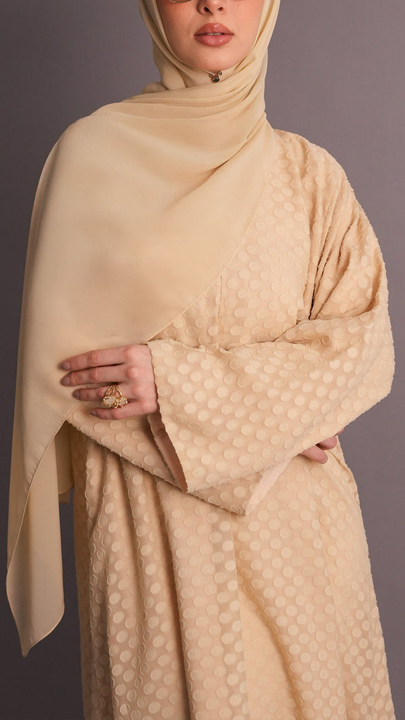 Korean Chiffon Massawa Almond Milk Dress