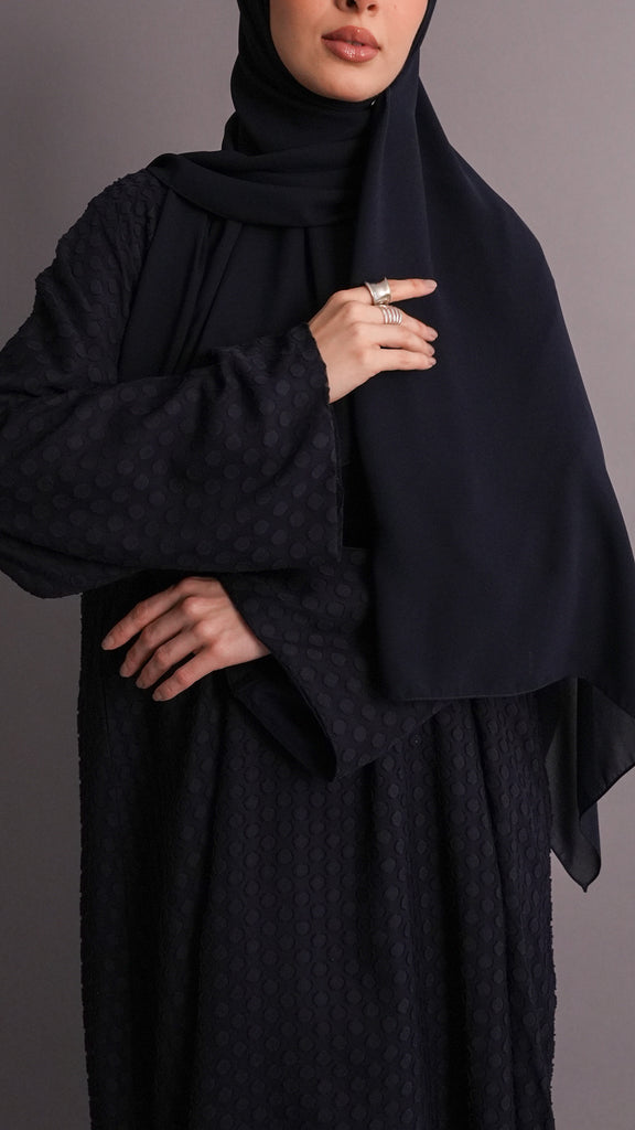 Korean Chiffon Massawa Midnight Blue Dress