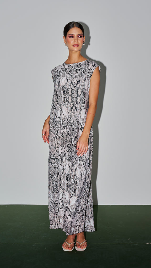Jersey Mersin Sandy Grey Dress