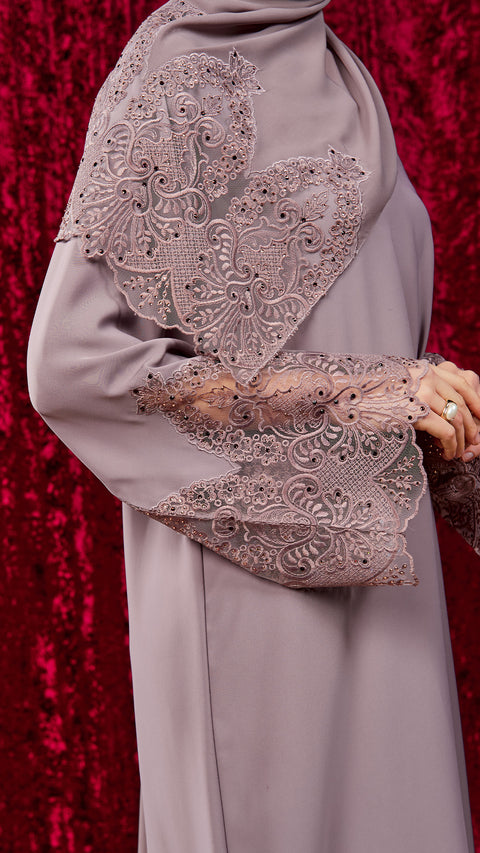 Mila Pink Mauve Abaya