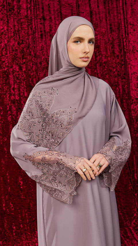 Mila Pink Mauve Abaya