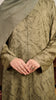 Crushed Matte Satin Mizhar Sage Green Abaya