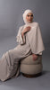 Korean Zoom Muscat Ecru Abaya