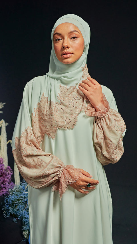 Nadine Mint Green Abaya