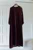 Korean Zoom Najran Burgundy Abaya
