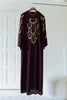 Korean Zoom Najran Burgundy Abaya