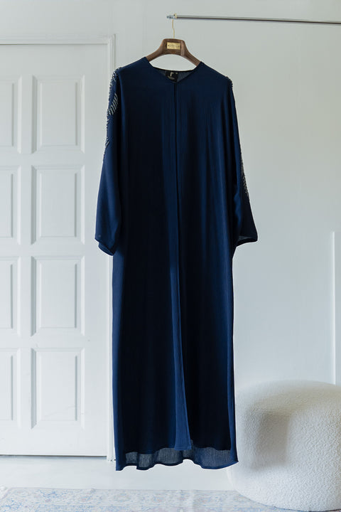 Korean Zoom Najran Dark Blue Abaya