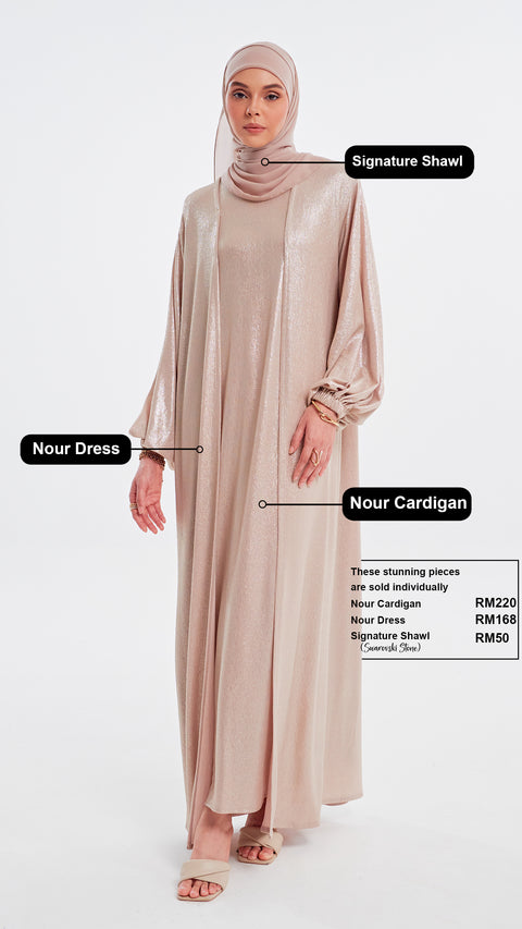 Nour Champagne Cardigan