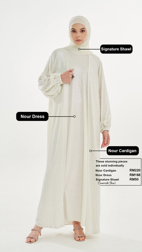 Nour Off White Cardigan