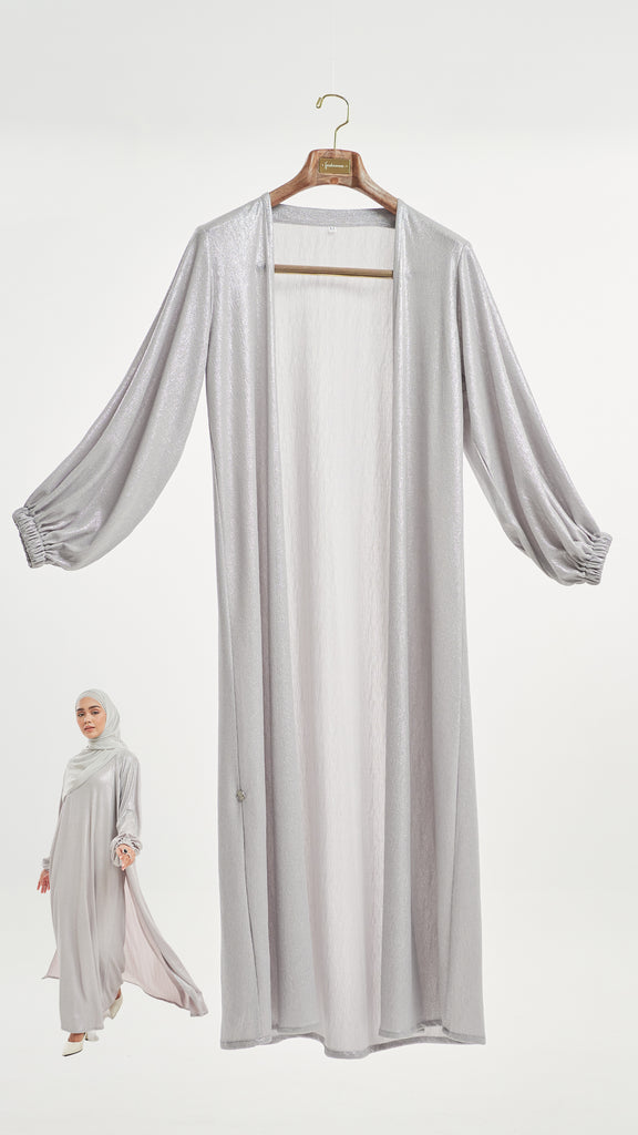 Lurex Jersey Nour Silver Cardigan