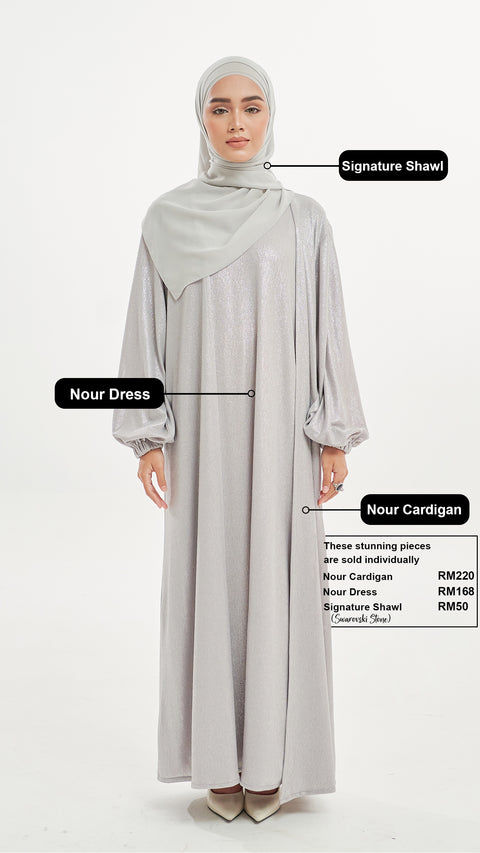 Nour Silver Cardigan
