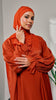 Korean Nidha Nadine Brick Orange Abaya