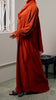 Korean Nidha Nadine Brick Orange Abaya