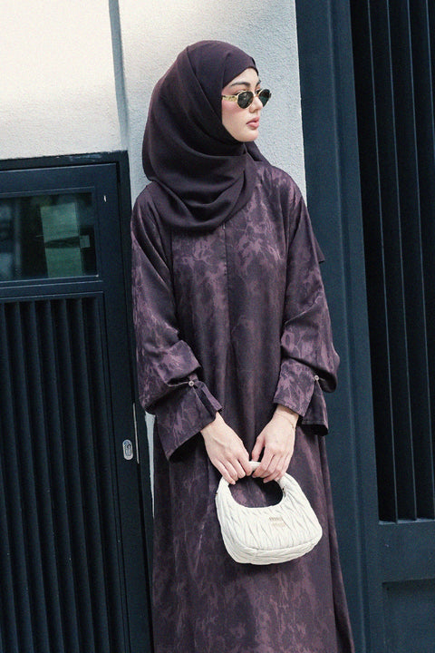Nahwa Burgundy Abaya