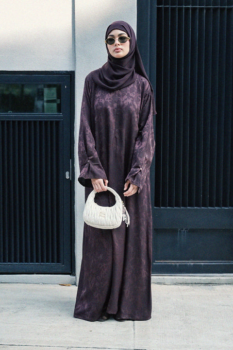 Nahwa Burgundy Abaya