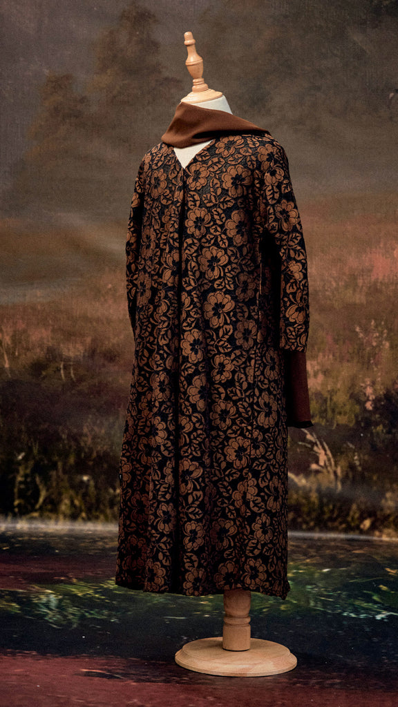 Lace Najaf Mini Golden Brown Abaya
