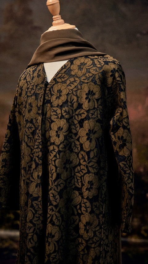 Najaf Lace Mini Olive Abaya