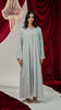 Jacquard Chiffon Narli Pale Blue Abaya