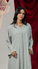 Jacquard Chiffon Narli Pale Blue Abaya