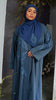 Cotton Linen Nawal Blue Jeans Abaya