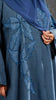 Cotton Linen Nawal Blue Jeans Abaya