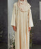 Cotton Linen Nawal Buttercream Abaya