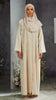 Cotton Linen Nawal Buttercream Abaya
