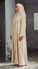 Cotton Linen Nawal Buttercream Abaya