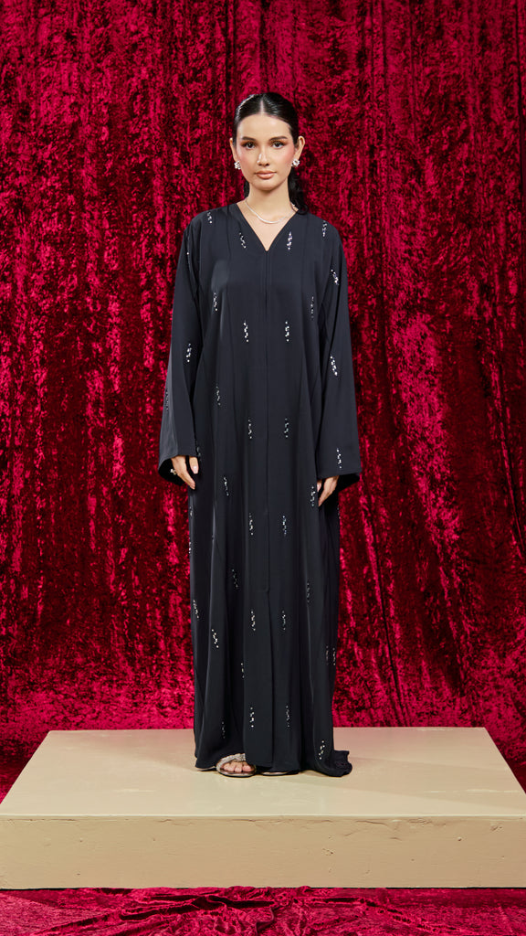 Korean Nidha Nili Midnight Blue Abaya