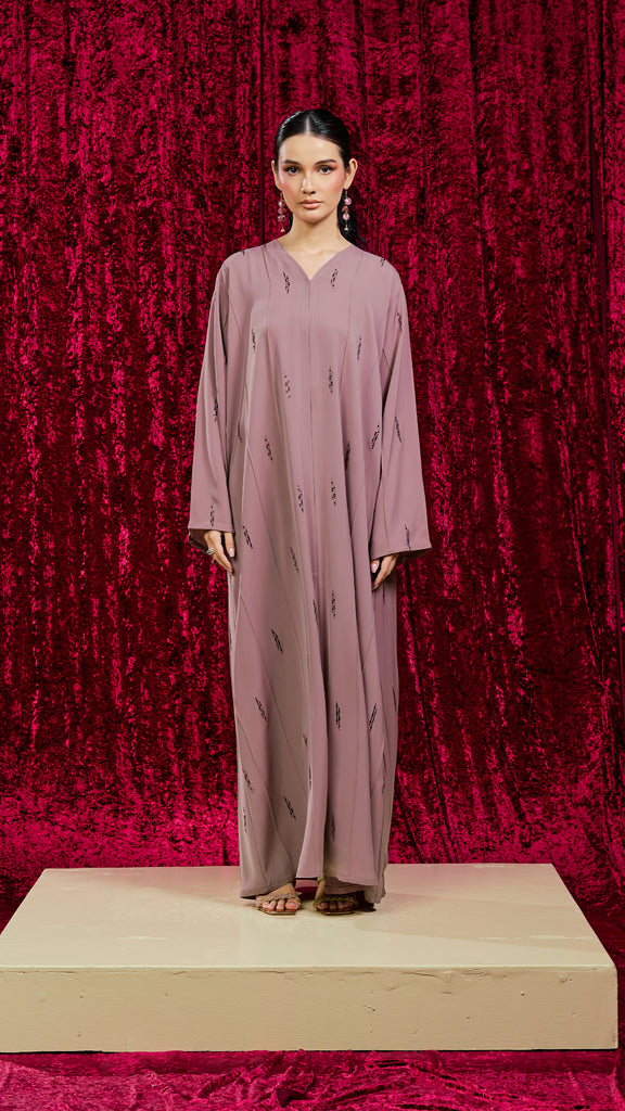 Korean Nidha Nili Woodrose Abaya