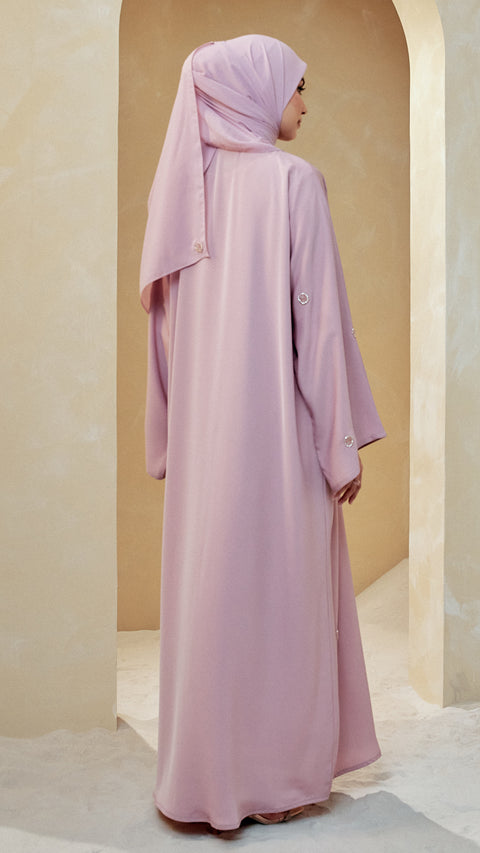 Nimra Rose Pink Abaya