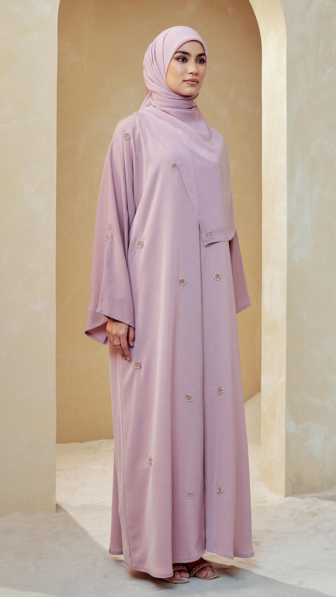 Nimra Rose Pink Abaya