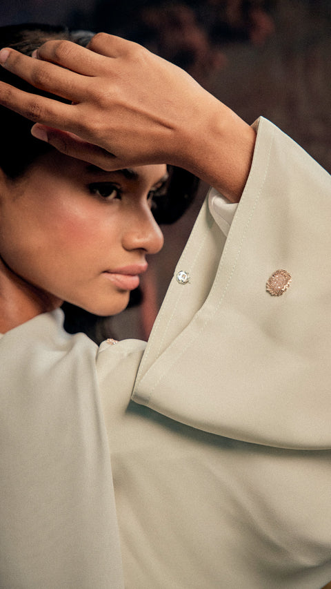 Nimra Pastel Green Abaya