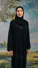 Chiffon Nisrin Obsidian Silver Abaya