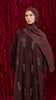 Korean Zoom Nurabad Dark Purple Abaya