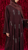 Korean Zoom Nurabad Dark Purple Abaya