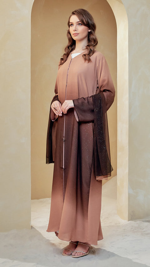 Ombre Milk Tea Abaya