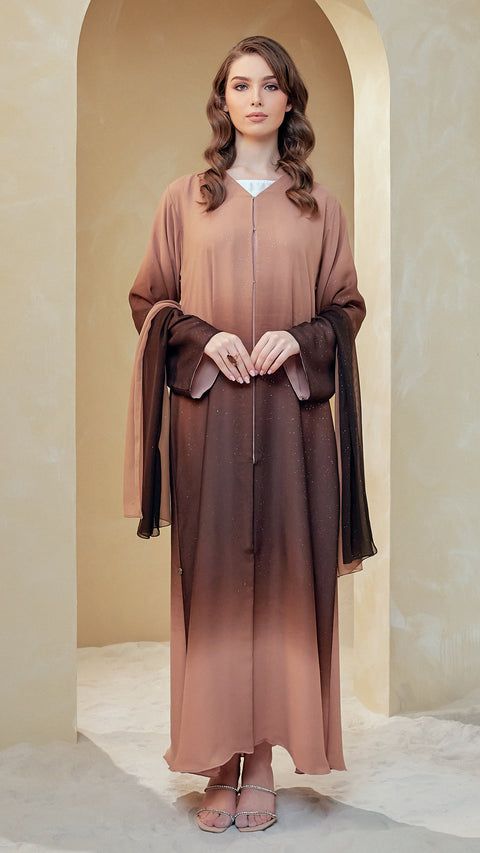 Ombre Milk Tea Abaya