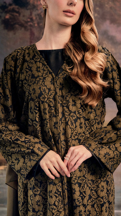 Najaf Lace Olive Abaya