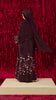 Korean Nidha Petaro Burgundy Abaya