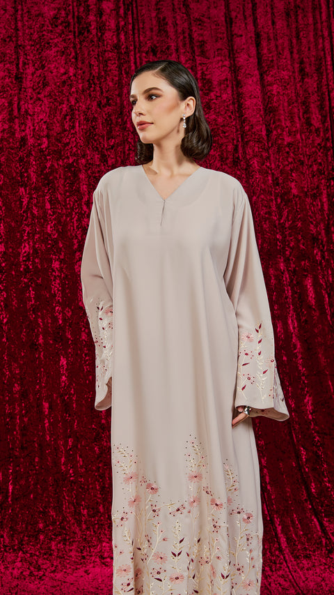 Petaro Ecru Abaya