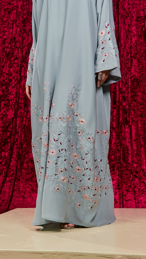 Petaro Powder Blue Abaya