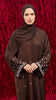Korean Zoom Qamishli Dark Brown Abaya