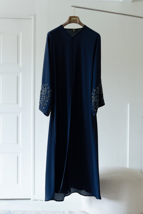 Korean Zoom Qatana Dark Blue Abaya