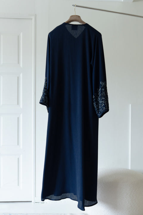 Korean Zoom Qatana Dark Blue Abaya
