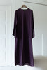 Korean Zoom Qatana Dark Purple Abaya