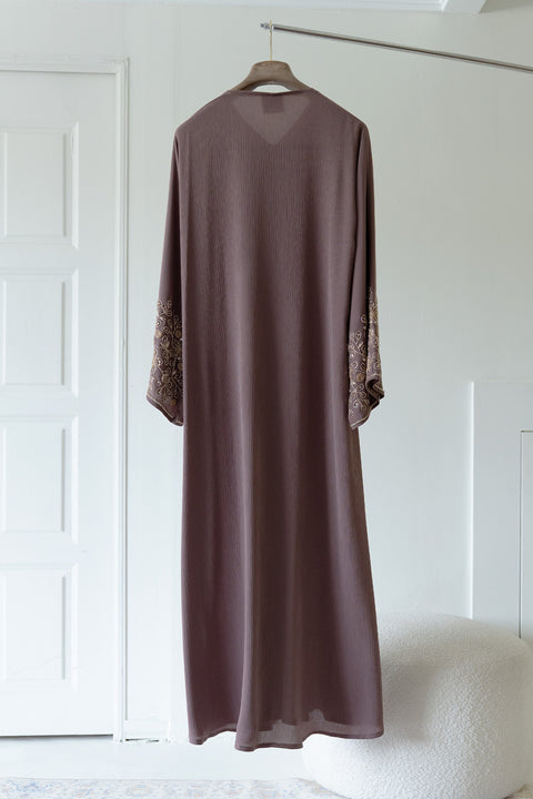 Korean Zoom Qatana Milk Chocolate Abaya