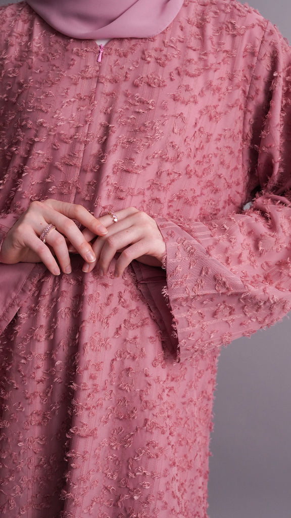 Chiffon Qadisha Salmon Pink Dress