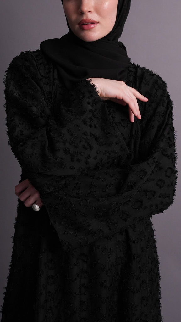 Chiffon Qadisha Black Dress