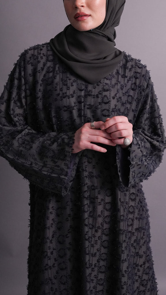 Chiffon Qadisha Dark Grey Dress